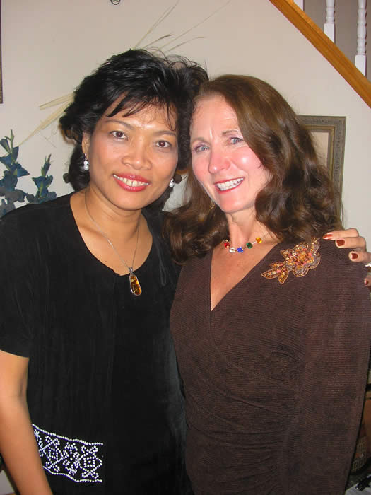 May Tran and Cheri at 2007 Fall Dinner Party